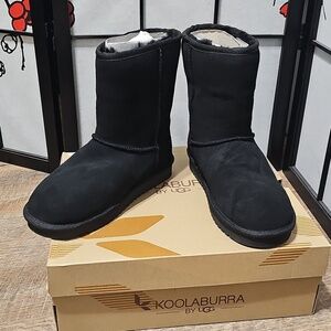UGG Koolaburra Short Black Ankle Boots Size 6 New